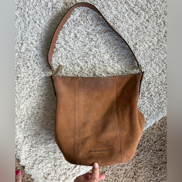 Michael Kors Brown Suede Shoulder Bag - Picture 2 of 6